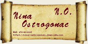 Nina Ostrogonac vizit kartica